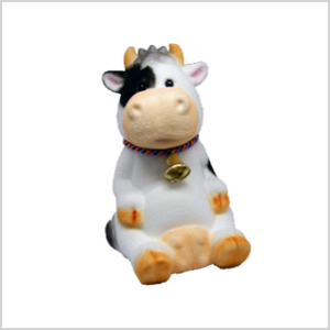 ウシさん貯金箱お座りウシ（小）
