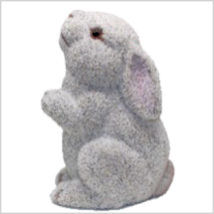 夢うさぎ貯金箱グレーウサギB