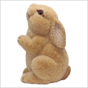 夢うさぎ貯金箱ブラウンウサギB