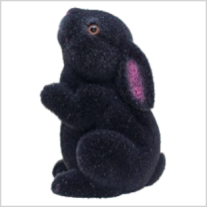 夢うさぎ貯金箱クロウサギB