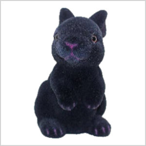 夢うさぎ貯金箱クロうさぎA