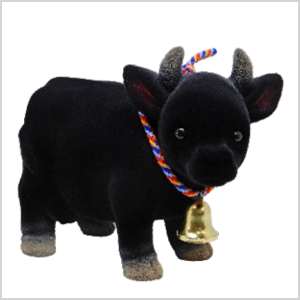 ウシさん貯金箱【黒牛】