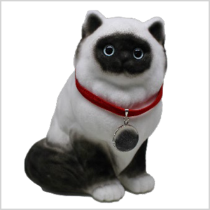 ネコちゃん貯金箱【ペルシャ白黒】