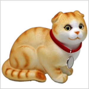 ネコちゃん貯金箱【スコティッシュ茶トラA】