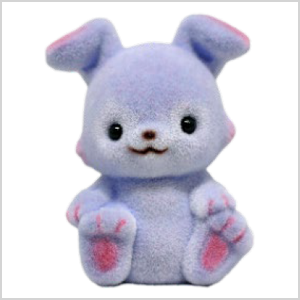 ミニアニマル貯金箱【ラベンダーウサギ】