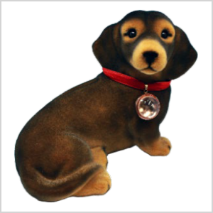 ワンちゃん貯金箱【ダックスフント黒】