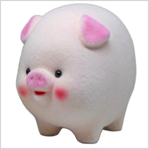 丸ブタ貯金箱親【丸ブタ白親】