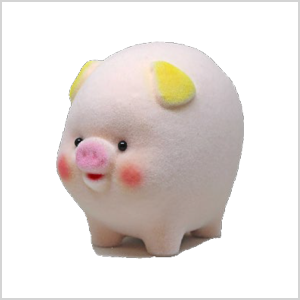 丸ブタ貯金箱子【子ブタイエロー】