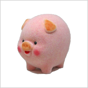 丸ブタ貯金箱子【子ブタピンク】